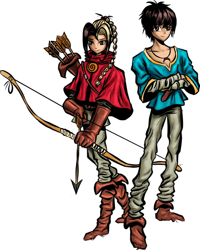 Karma and Jonar standing side by side